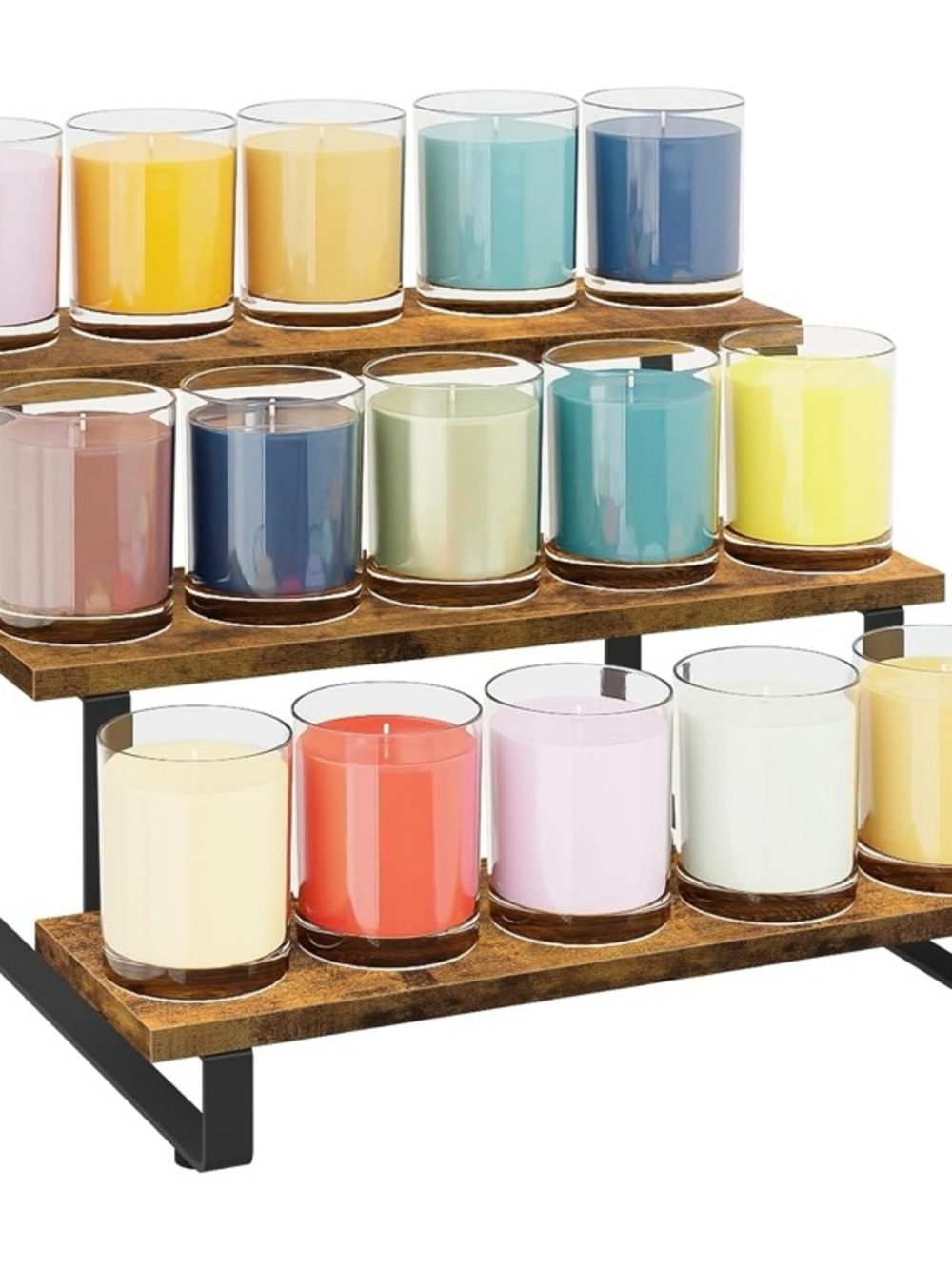 Rustic Wood 3-Tiered Shelf